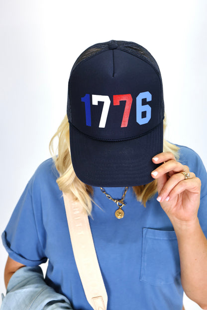 Vintage 1776 Navy Foam Trucker Hat