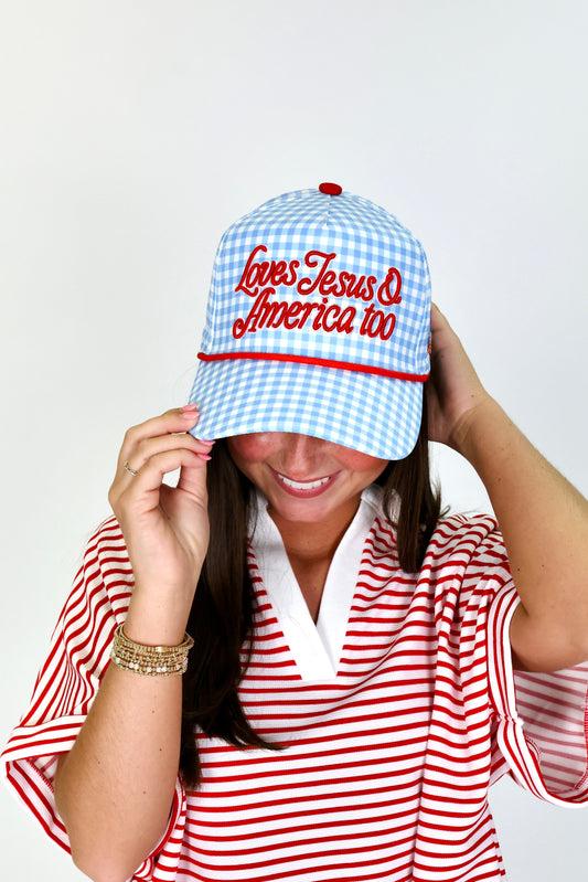Loves Jesus & America Too Cap