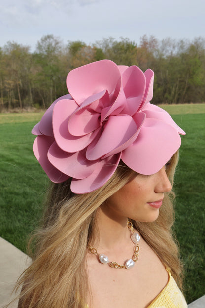Whispering Petals Light Pink Fascinator