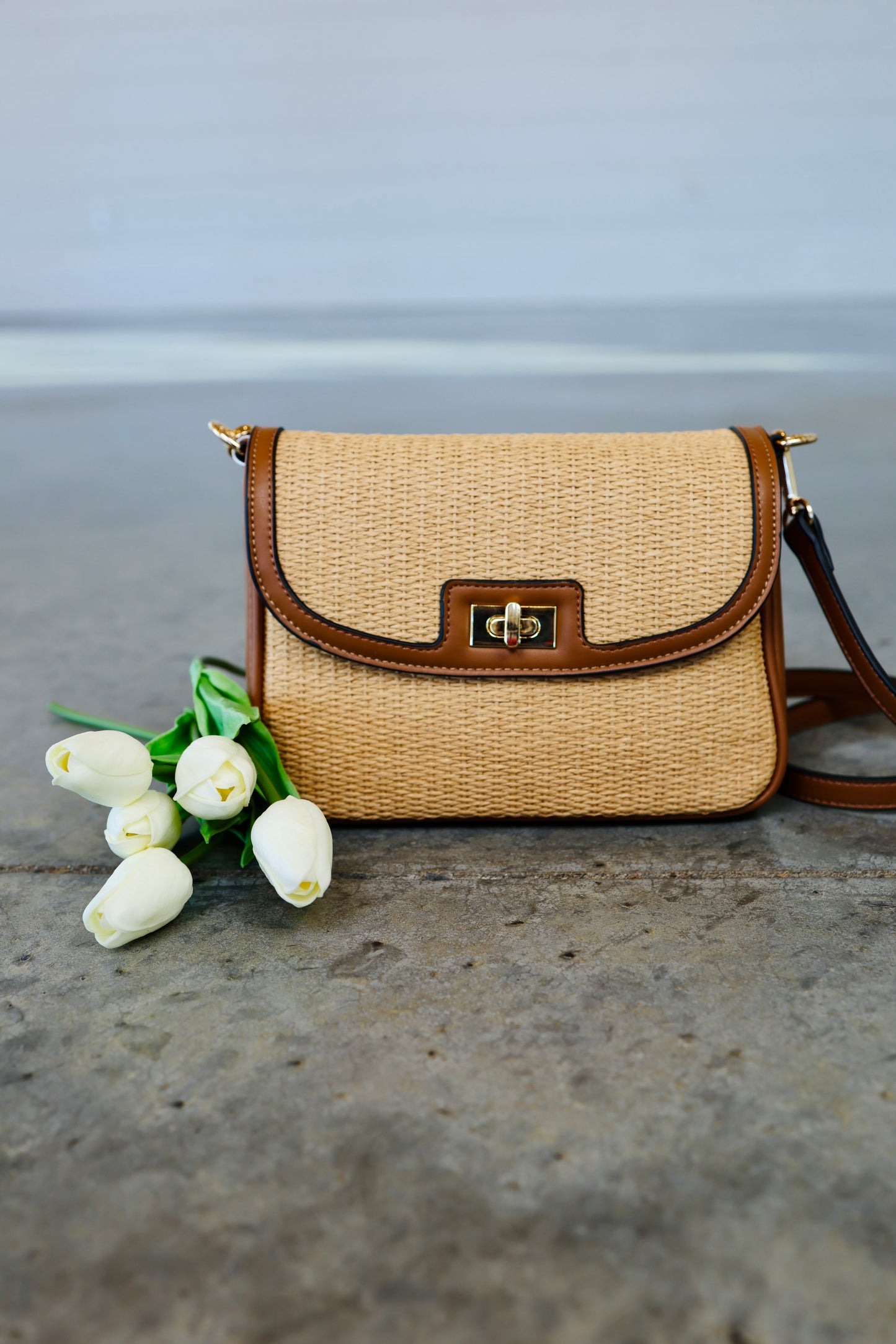 Amara Straw Brown Crossbody