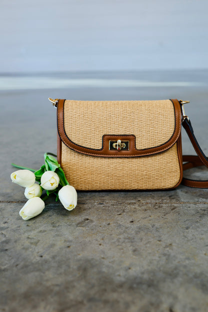 Amara Straw Brown Crossbody
