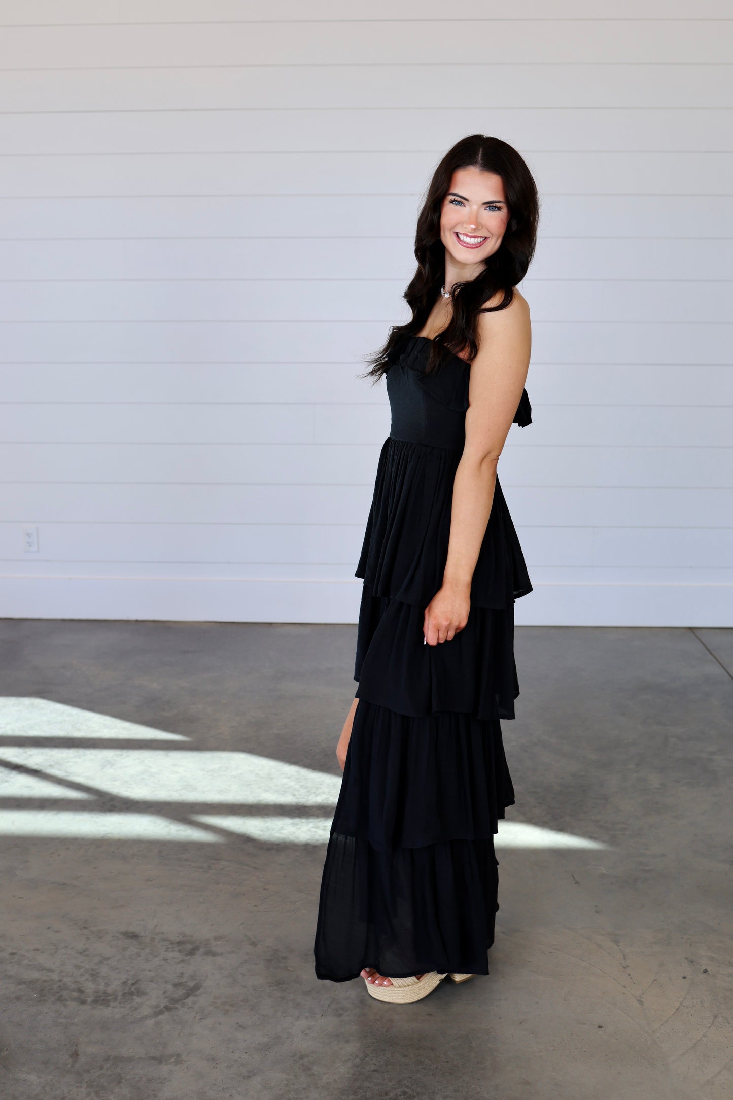 Soft Symphony Black Dress