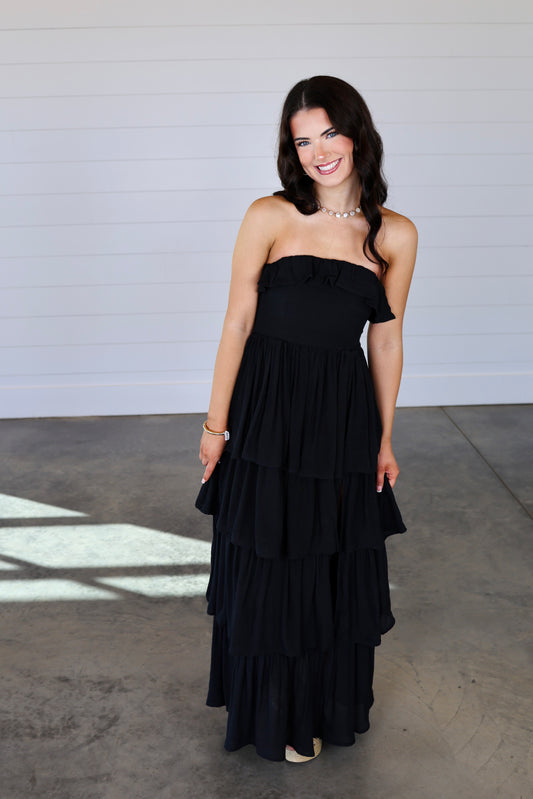 Soft Symphony Black Dress