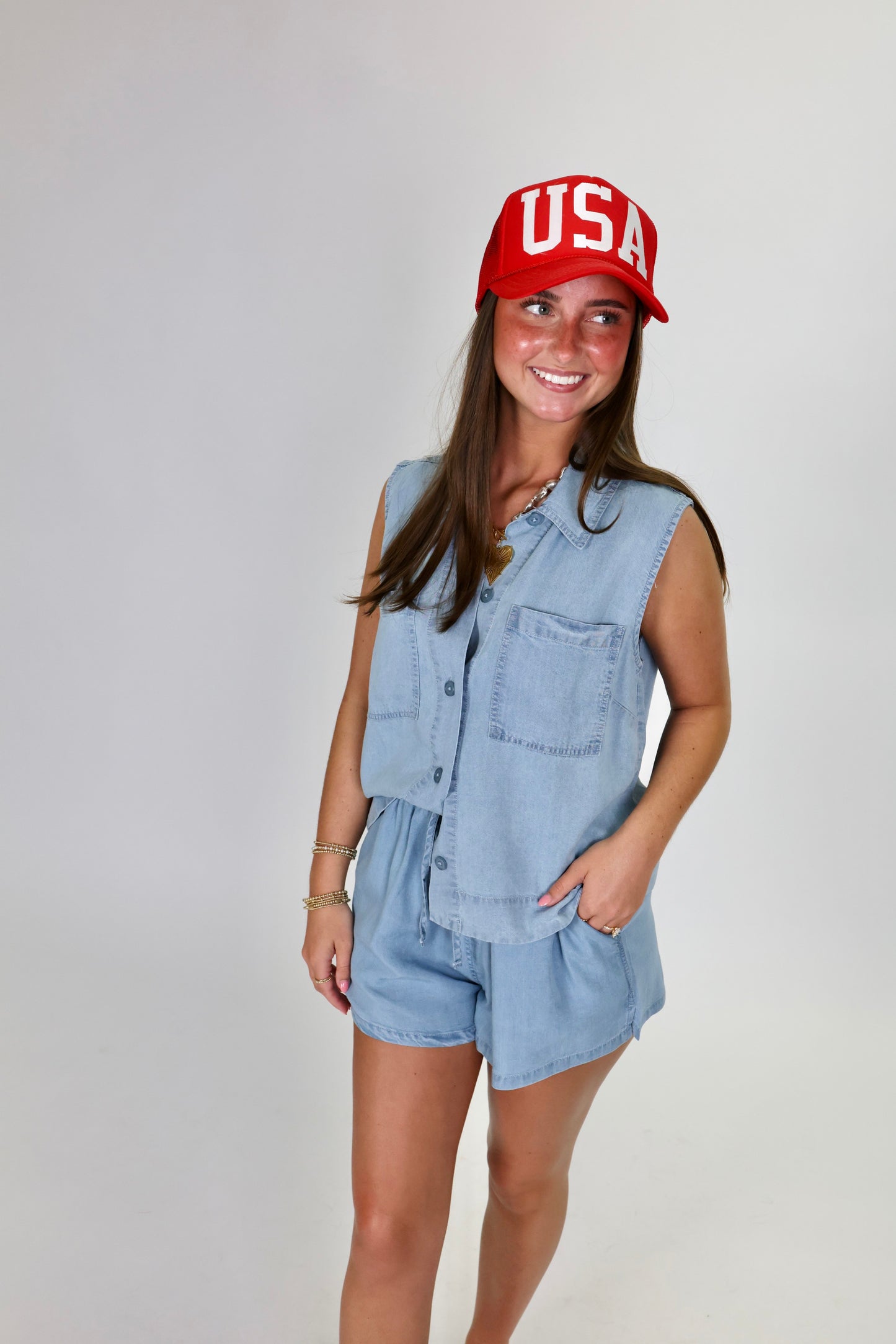 Making Choices Light Blue Shorts