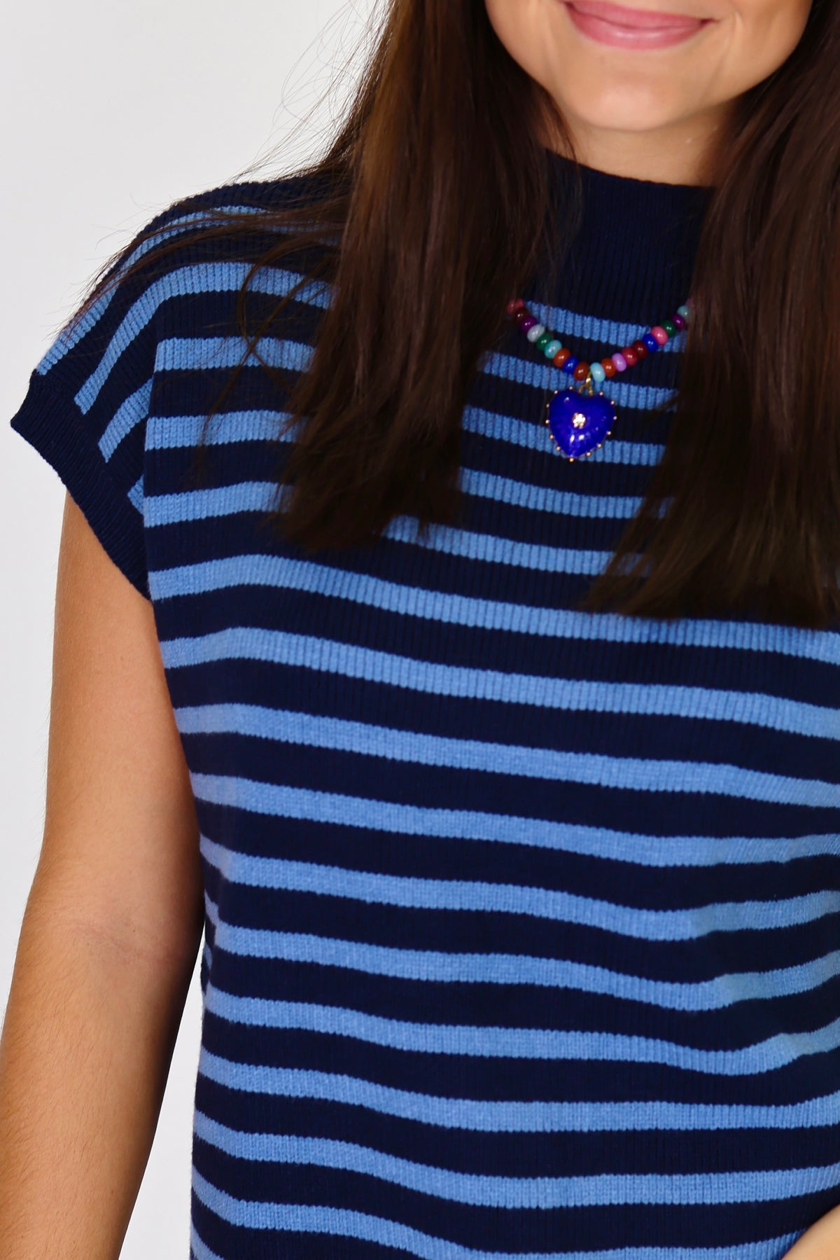 Simply Striped Top in Navy