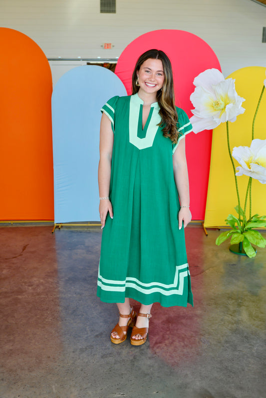 Read the Signs Kelly Green Dress