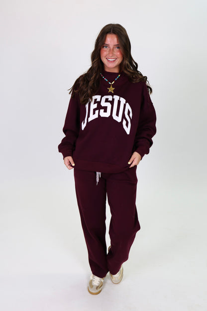 Jesus Applique Lingo Fleece