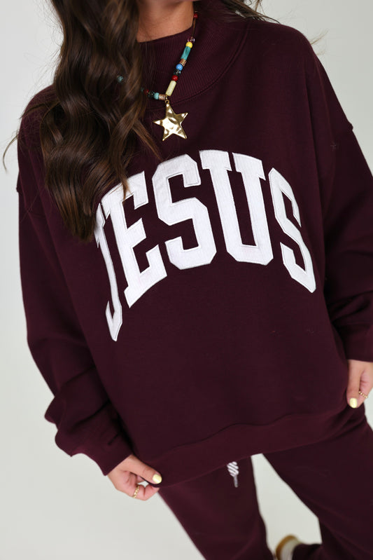 Jesus Applique Lingo Fleece