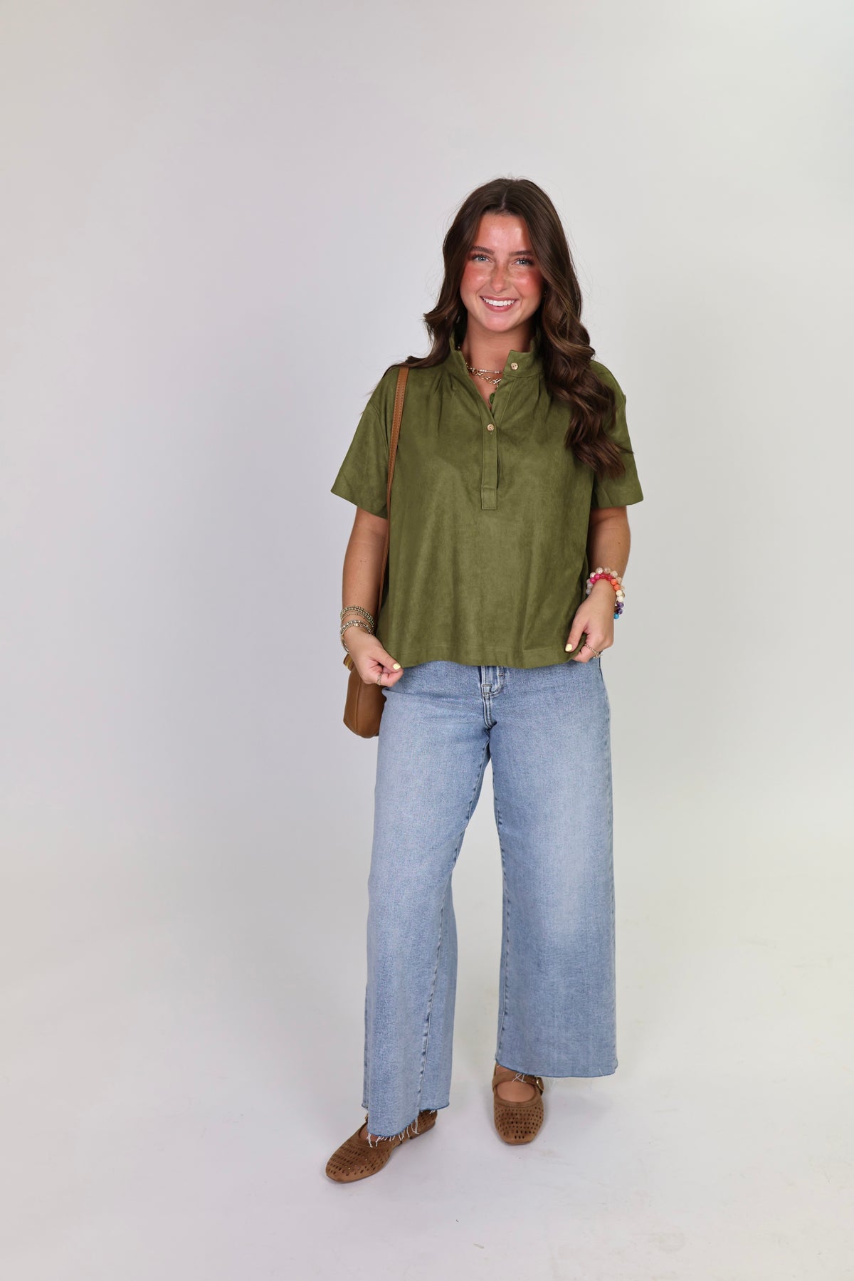 Suede Standard Olive Top