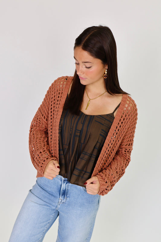 That Should Do It Cardigan in Clay