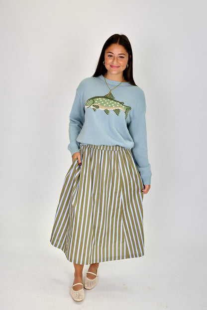 Coastal Striped Skirt