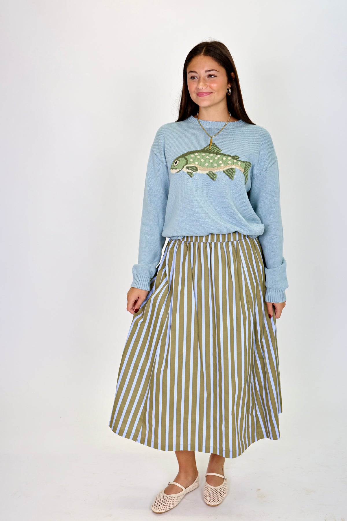 Coastal Striped Skirt