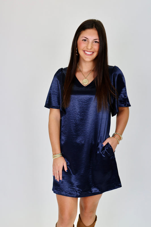 Satin Hour Midnight Dress