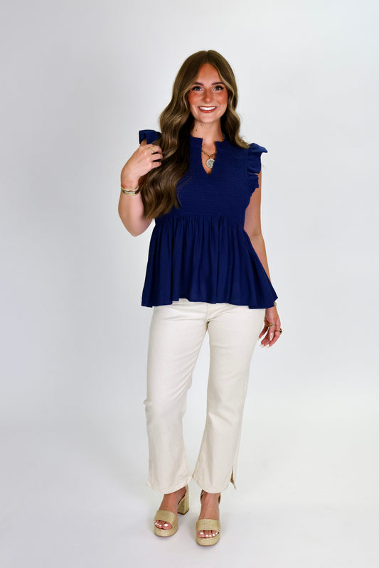 Fair Enough Navy Top