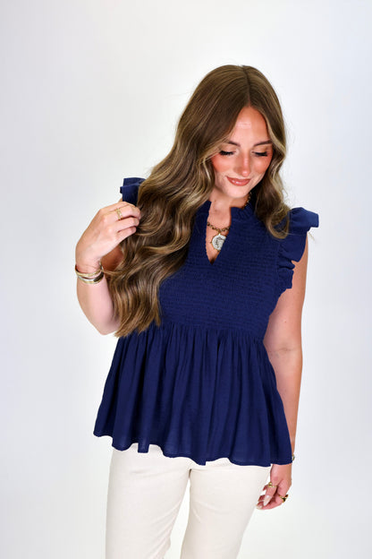 Fair Enough Navy Top