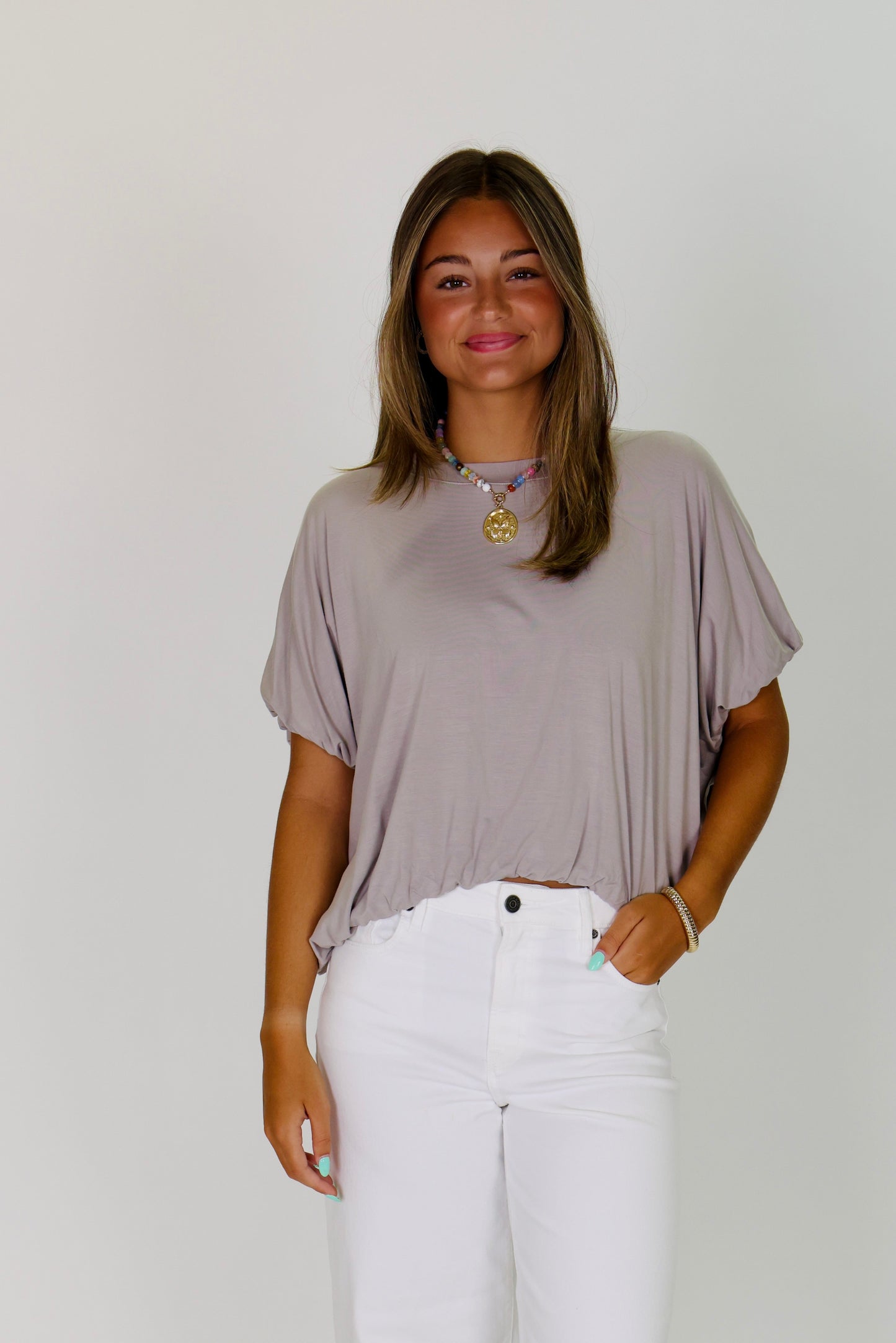 Soft Statement Grey Top