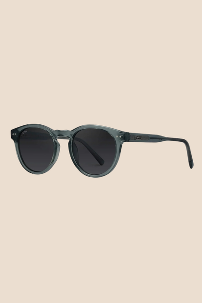 Tate Crystal Blue Frame / Black Lens Polarized Sunglasses