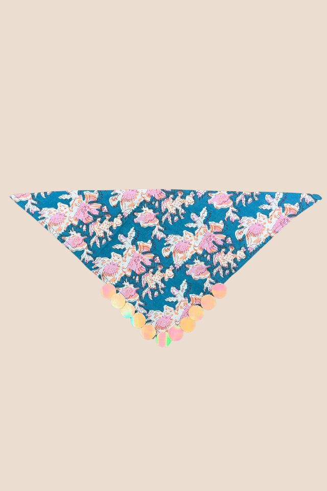 Coral Reef Sequin Bandana Scarf