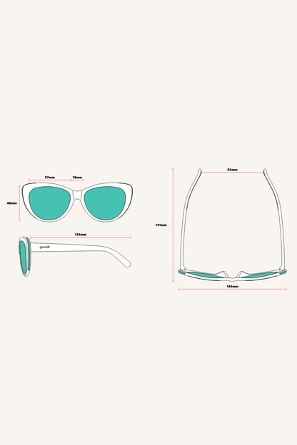 Glam G Midnight Merlot Glow Polarized Sunglasses