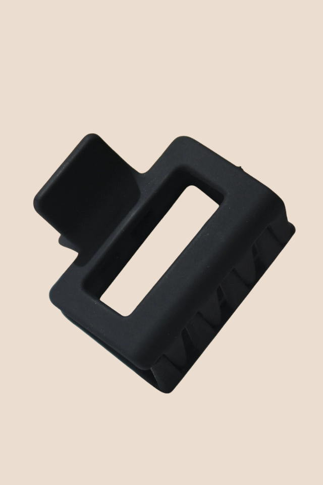 Classic Rectangle Black Hair Clip