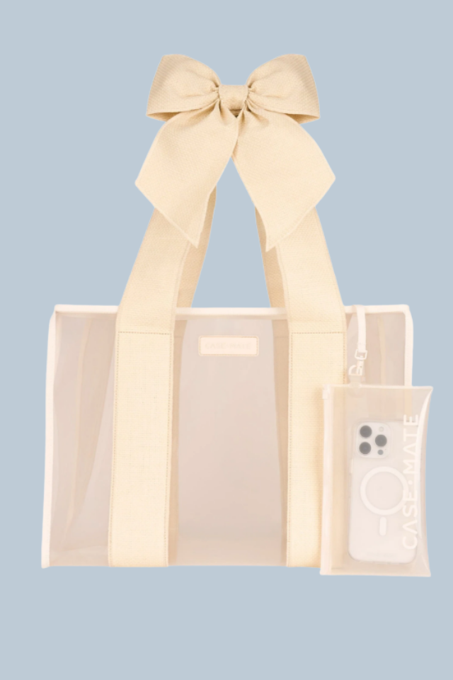 Jelly Rafia Bow Tote Bag