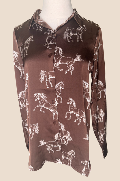 Fancy Horses Brown Top