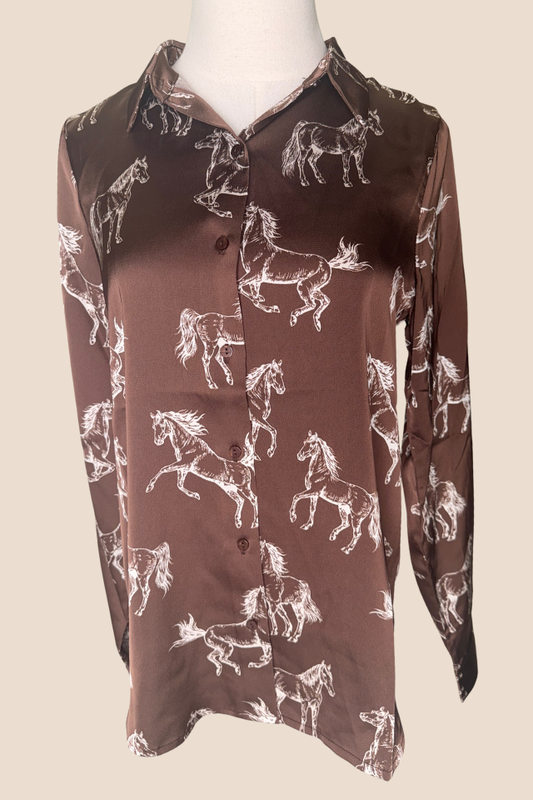 Fancy Horses Brown Top