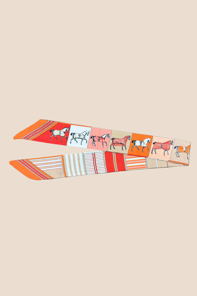 Elegant Horse Orange Scarf