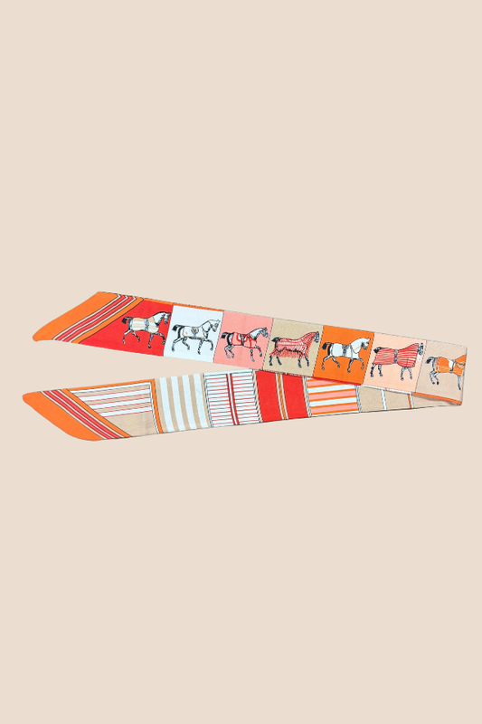 Elegant Horse Orange Scarf