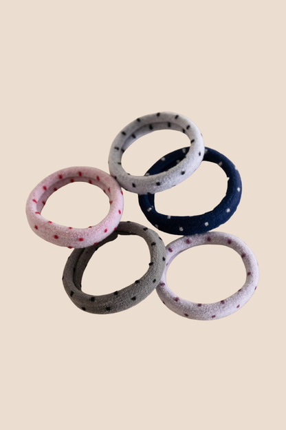 Polka Dot Hair Ties Set
