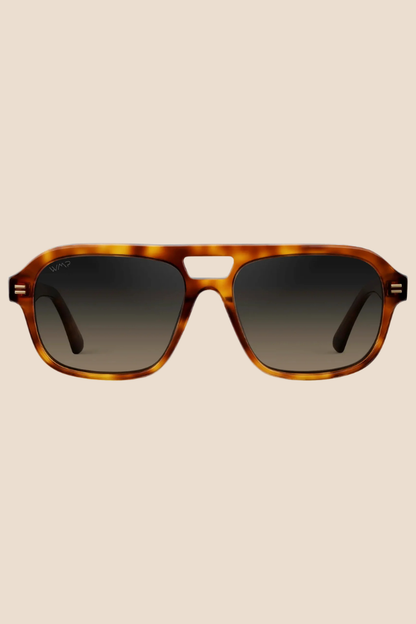 Ember Saddlewood Tortoise / Grey Brown Gradient Lens Polarized Sunglasses