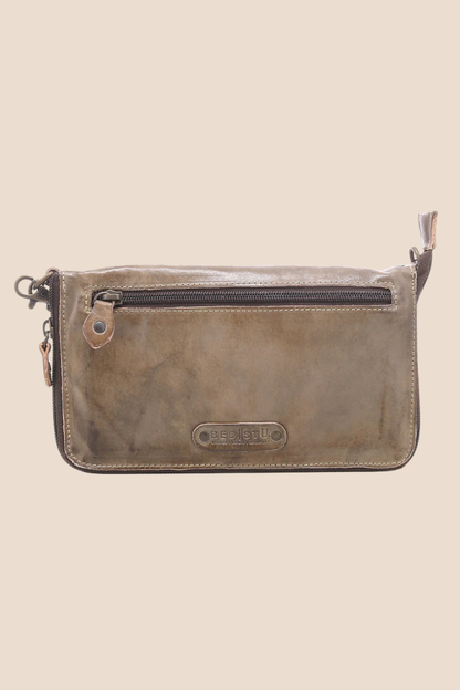 Templeton II Taupe Oats Rustic Wallet Wristlet