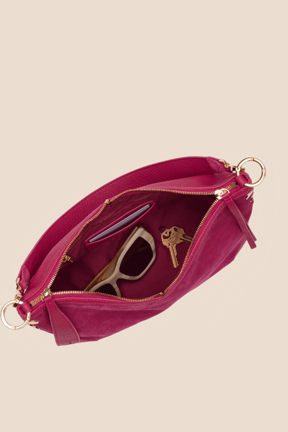 Grace Med Calypso Suede/Gold Handbag