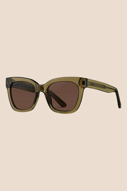 Stormi Khaki Crystal Green / Brown Lens Polarized Sunglasses