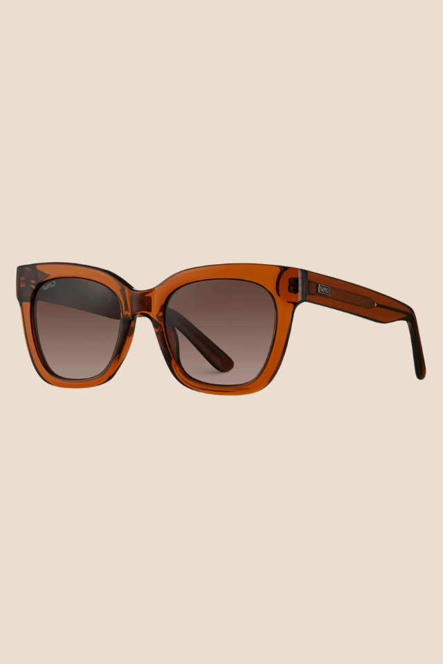 Stormi Crystal Chestnut Brown / Brown Lens Polarized Sunglasses