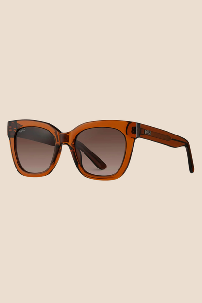 Stormi Crystal Chestnut Brown / Brown Lens Polarized Sunglasses