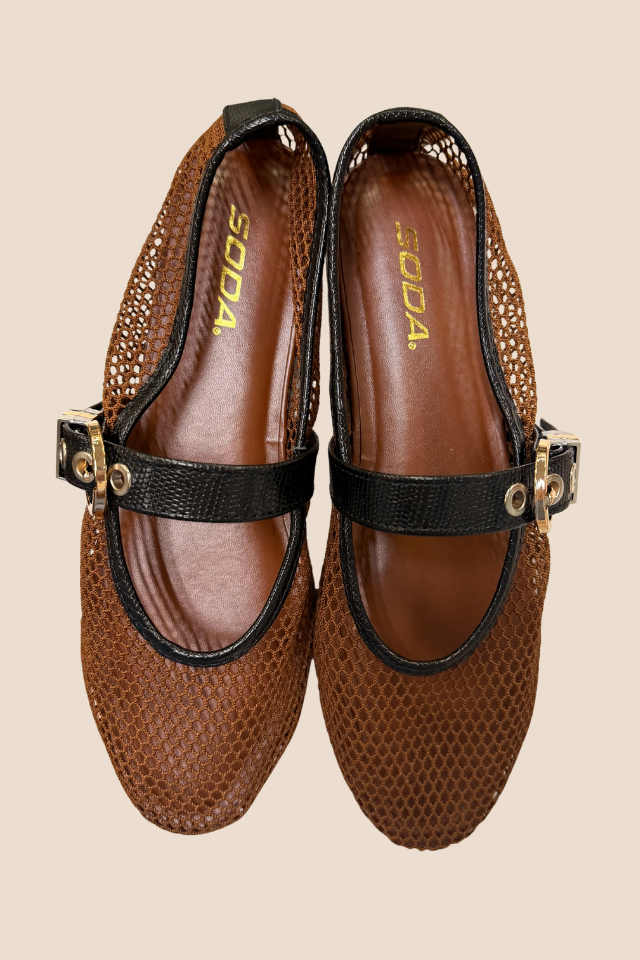 Marker Brown Mesh Flat