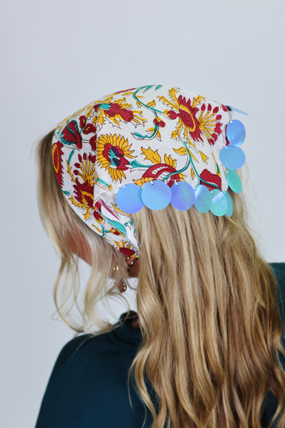 Beach Umbrella Sequin Bandana Scarf