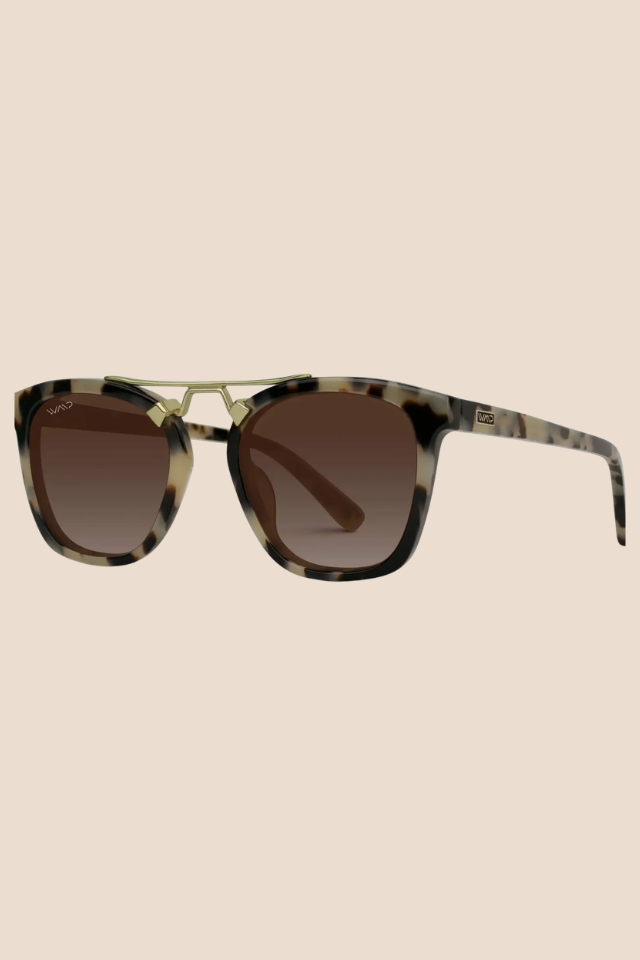 Demi Beige Tortoise / Brown Gradient Lens Polarized Sunglasses