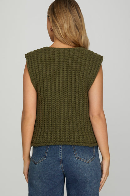 Meant Every Word Olive Sweater Top