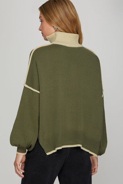 Hold You Down Half Zip Sweater