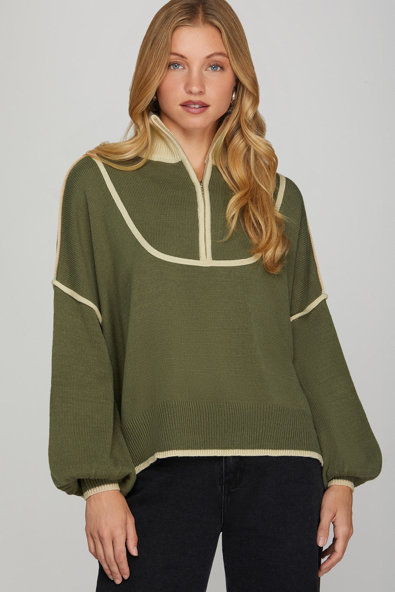 Hold You Down Half Zip Sweater