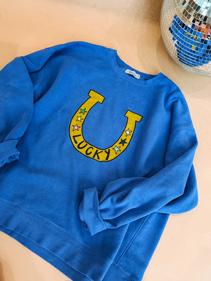 Lucky You Blue Sweatshirt