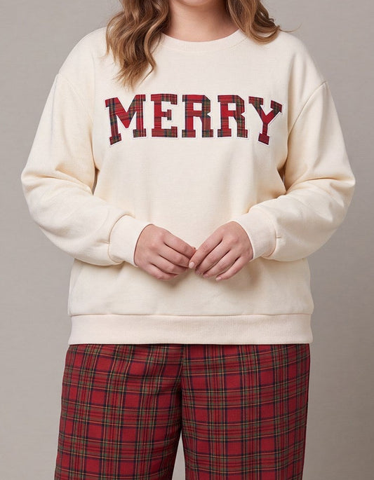 Merry Plaid Sweatshirt