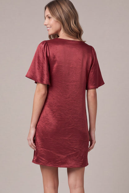 Satin Hour Red Dress