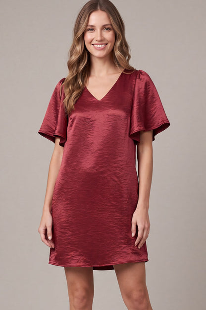 Satin Hour Red Dress