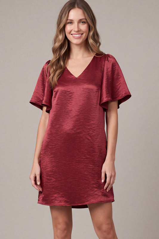 Satin Hour Red Dress