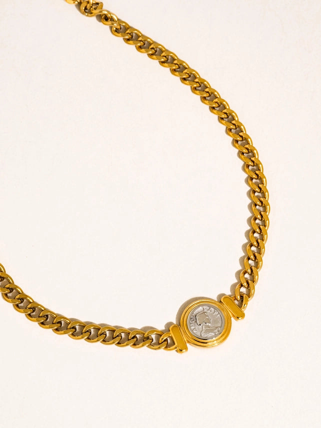 Parisse Coin Pendant Necklace