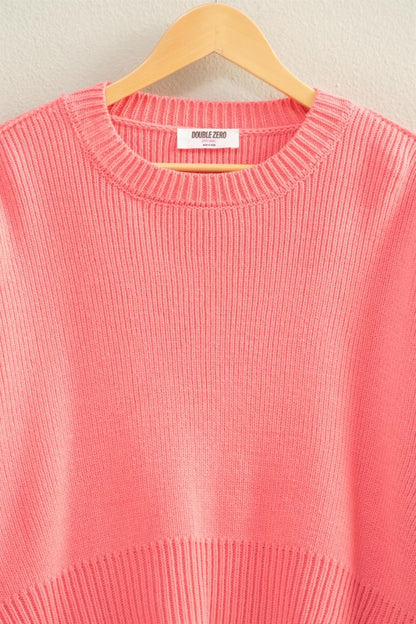 Keep Things Simple Pink Sweater