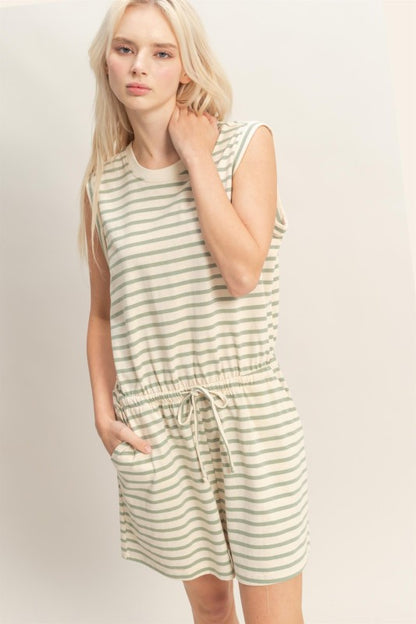 Hold It Together Green Romper